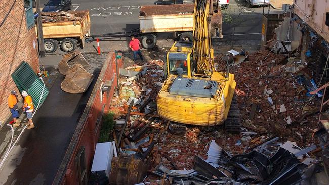 The remains of the Corkman pub after its demolition in 2016.