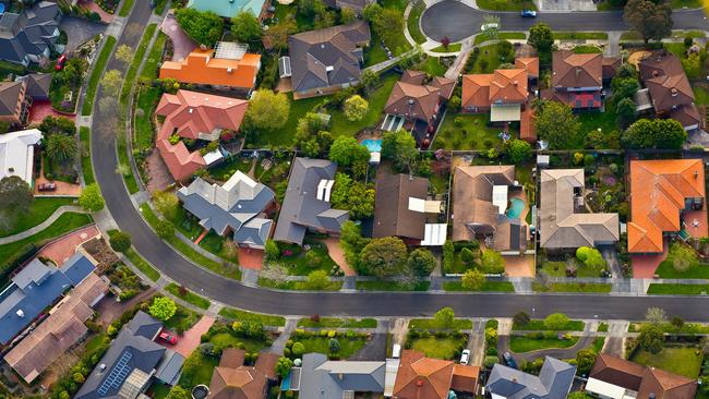 Aerial shot of housing in Melbourne. Picture: Supplied