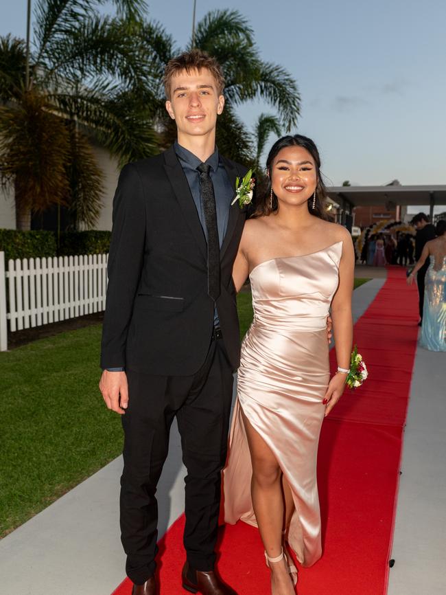Jake Nissen and Juliana Delmo at Mackay State High School formal 2022.Picture: Michaela Harlow