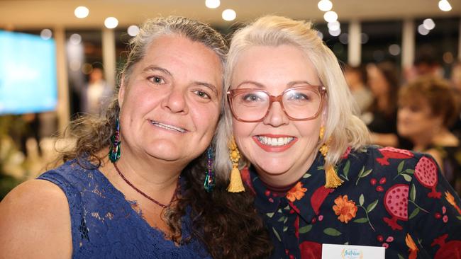 Samantha Morris and Amanda Gorman at the Gold Coast Australian of the Year Awards 2024 at Skypoint Q1 for Gold Coast at Large. Picture, Portia Large.