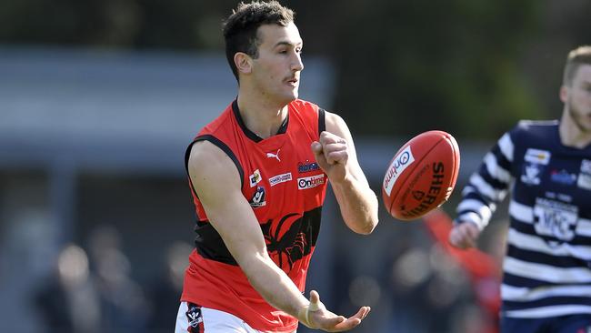 RomseyÃs Jack Jedwab during the RDFL football match between Macedon and Romsey in Macedon, Saturday, June 26, 2021. Picture: Andy Brownbill