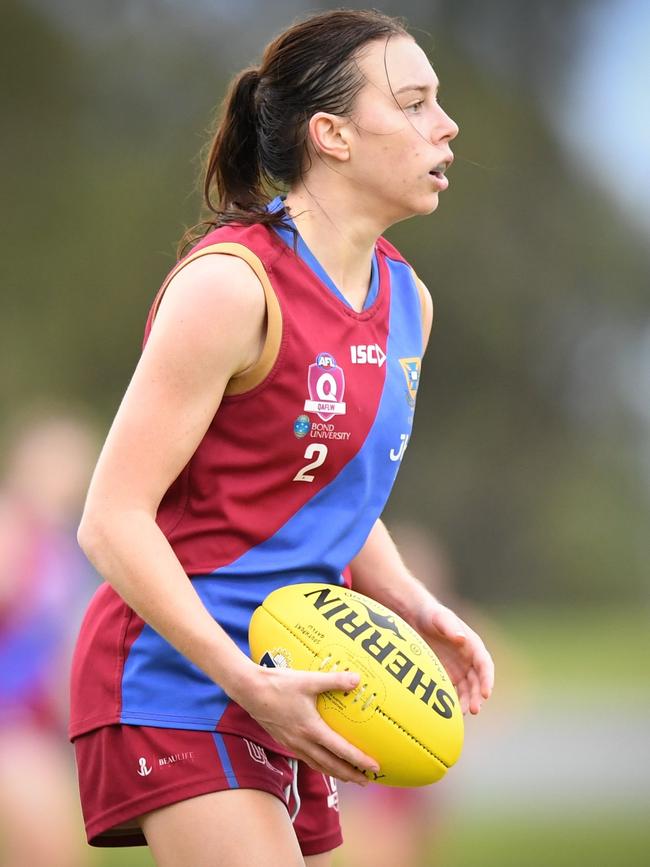 University of Queensland Red Lions QAFLW player Jane Childes in action. Picture: Highflyer Images.