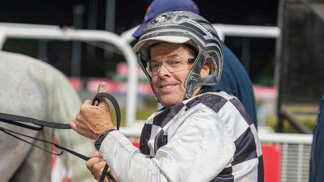 Trainer-driver Grant Dixon will need to be at his very boast if Leap To Fame is to capture Saturday night’s Group 1 Blacks A Fake at Albion Park. Picture: Dan Costello