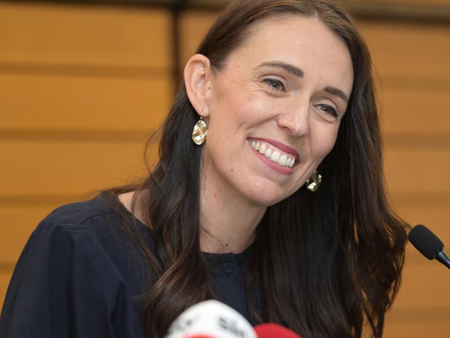 NAPIER, NEW ZEALAND - JANUARY 19: Prime Minister Jacinda Ardern announces her resignation at the War Memorial Centre on January 19, 2023 in Napier, New Zealand. (Photo by Kerry Marshall/Getty Images)