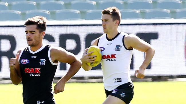 Jack Trengove is edging closer to his first game for the Power. Picture Sarah Reed