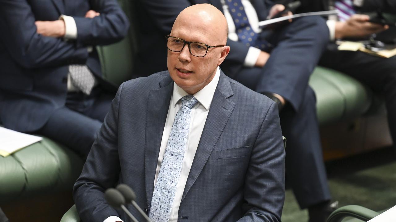 Opposition leader Peter Dutton will deliver his budget reply speech on Thursday night. Picture: NCA NewsWire / Martin Ollman