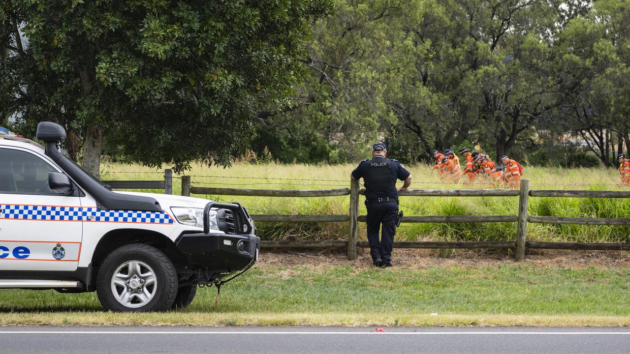 Police said up to a dozen people stopped to render first aid after a man was allegedly run over beside the Toowoomba Connection Road at Withcott on November 20. Picture: Kevin Farmer