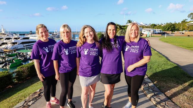 Team Whitsundays mentor Katelyn Collins (centre) with 2025 Dancing CEOs Alice Harriott, Candice Crossley, Julie Telford, Kate Purdie who will be hosting the event. Photo: Contributed