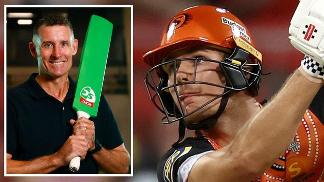 Mike Hussey (inset) has backed Aaron Hardie for big things.