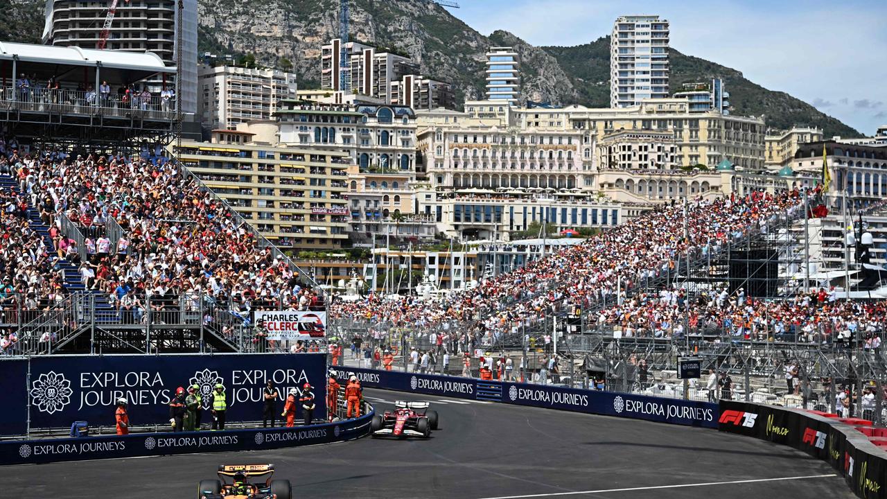 Lando Norris finished ahead of Ferrari's Charles Leclerc