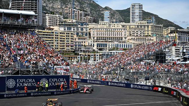 Lando Norris finished ahead of Ferrari's Charles Leclerc