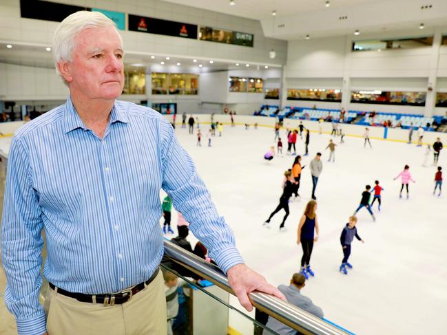 Macquarie Ice Rink owner Dr Frank Gregg at his much-loved business. Picture: AAP IMAGE/ Angelo Velardo