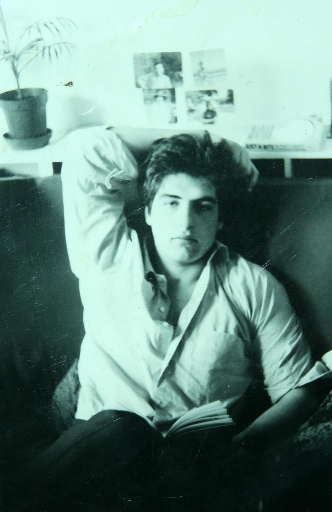 A young Matt Preston perfects his moody look for his prospective pop star publicity photograph.