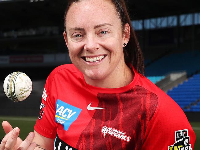 Cricket. Sarah Coyte Melbourne Renegades will play her 100th big bash game this weekend.   WBBL Big Weekend in Hobart.  Picture: Nikki Davis-Jones