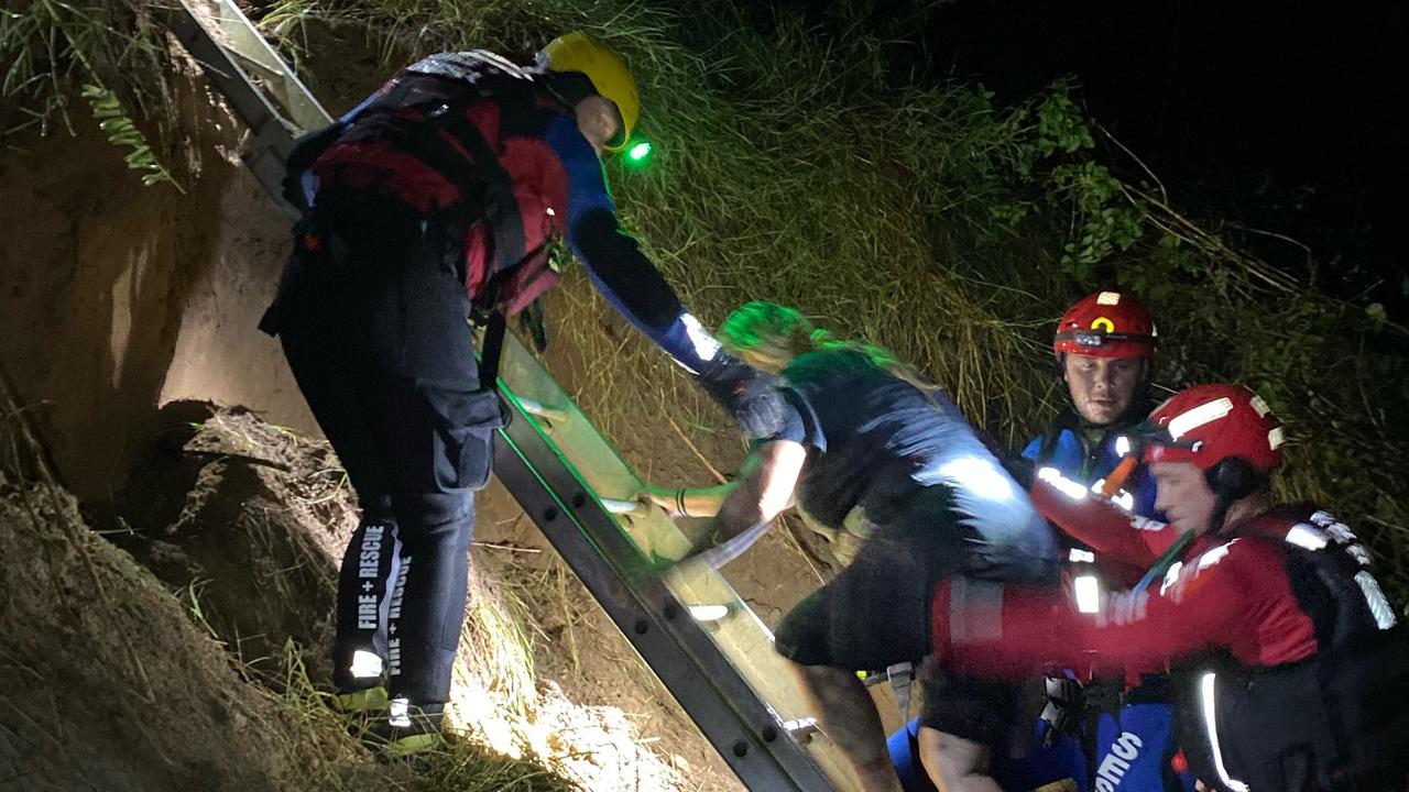 Fire and Rescue NSW save a woman outside of Casino from floodwaters on March 3,2022. Picture: Fire and Rescue NSW