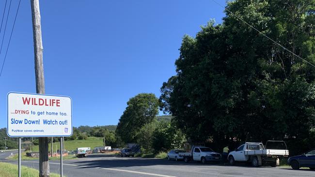 Coramba Road at the foot of Red Hill was closed through to the Coffs Harbour Lawn Cemetery at Karangi after an eBike fatality of an elderly man.