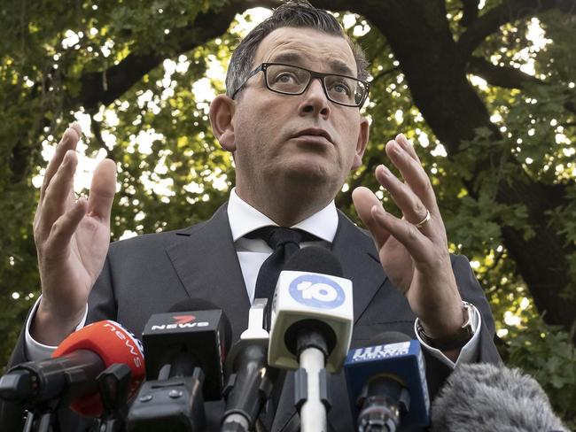 MELBOURNE, AUSTRALIA - NewsWire Photos MARCH 10, 2022: Premier Daniel Andrews  makes an announcement during a press conference in melbourne.Picture: NCA NewsWire / Luis Enrique Ascui