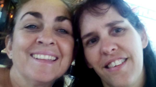 Karina Lock and friend Kerry Zipperer, 48. Stephen Lock shot his wife Karina and then himself at a McDonalds on the Gold Coast in September. Picture: Megan Slade