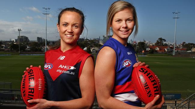 Daisy Pearce and Katie Brennan will play in the NWL. Picture: Getty Images