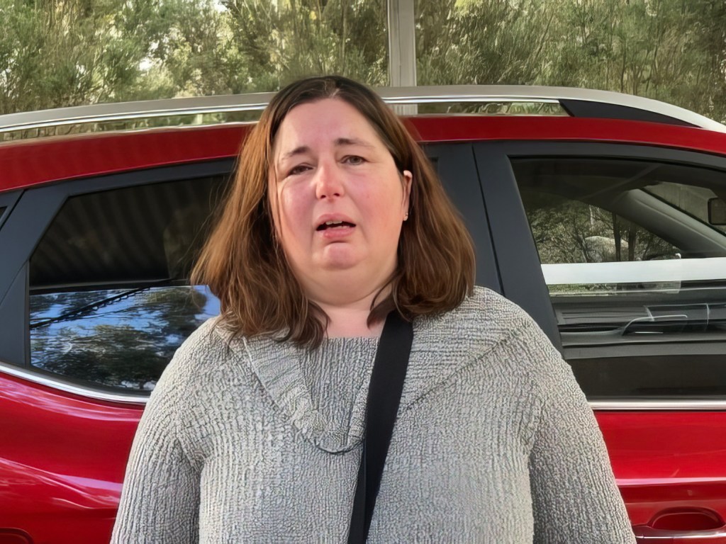 Erin Patterson, the homeowner of where the fatal lunch took place, arrived at her Leongatha property on Monday afternoon. Three people have died from eating mushrooms Picture: Brooke , Grebert-Craig.