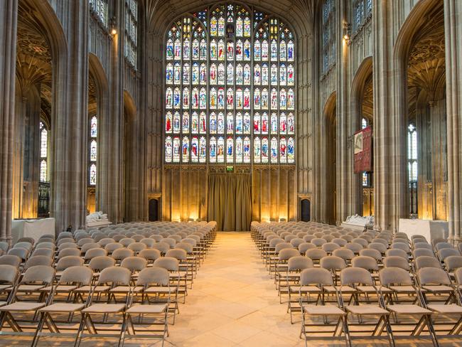 A general view shows the nave in St George's Chapel at Windsor Castle. Picture: Dominic Lipinski.
