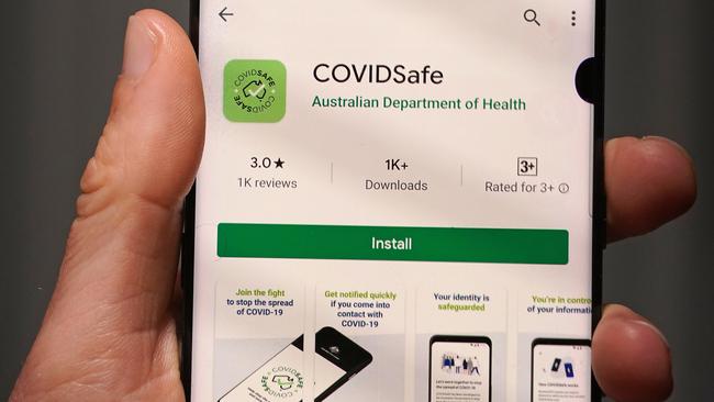 The Australian government’s new COVIDSafe app. Picture: AAP