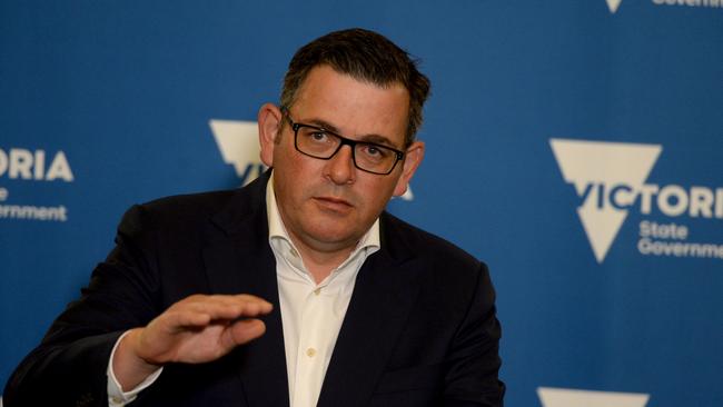 Premier Daniel Andrews claims his tougher lockdowns delivered better outcomes than the lighter touch in NSW. Picture: Andrew Henshaw