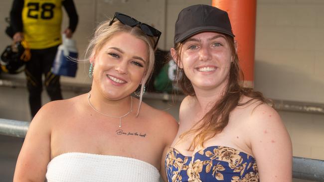 Rosey Cameron and Emielia Jansen at Mackay Gridiron vs Townsville Cyclones at West Tiger Park Walkerston. Saturday 20 January 2024 Picture:Michaela Harlow