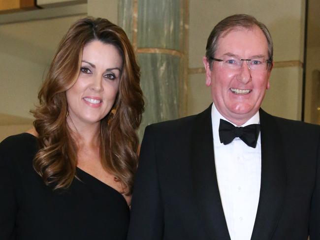 Peta Credlin and Brian Loughnane at the Midwinter Ball. Picture: Ray Strange.