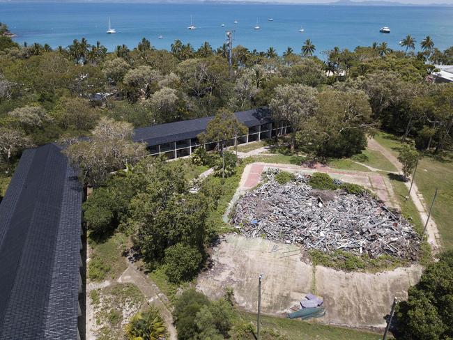 Damaged and run-down Great Keppel Island resort.