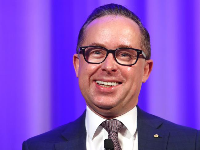 15/11/2017: Alan Joyce speaking at the Boss Leadership Summit in Sydney on the day of the same sex marriage plebiscite results. Hollie Adams/The Australian