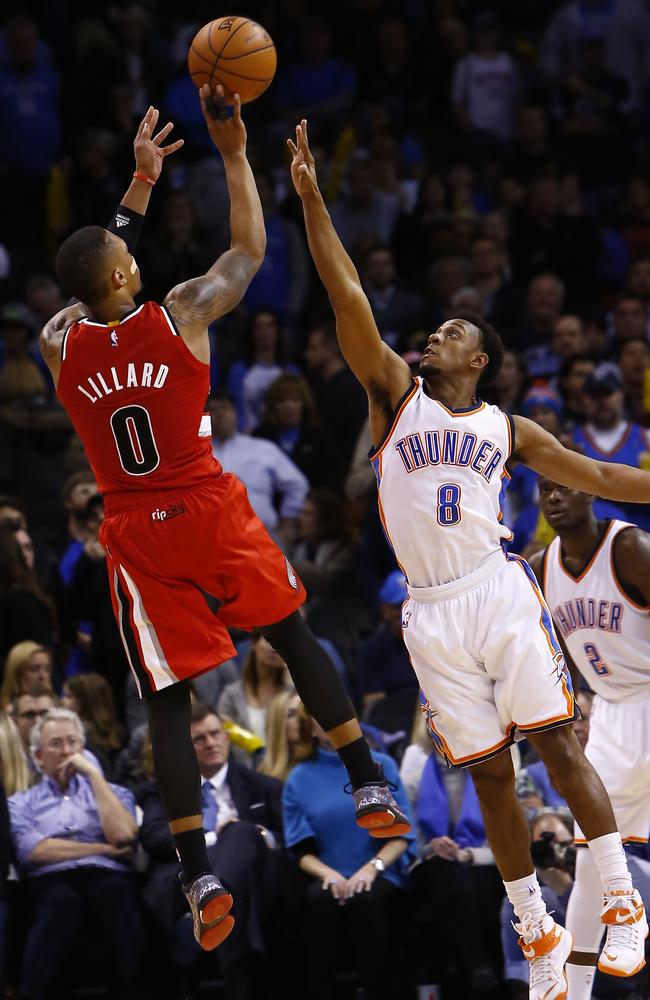 Portland Trail Blazers guard Damian Lillard was almost unstoppable beyond the arc against Oklahoma City.