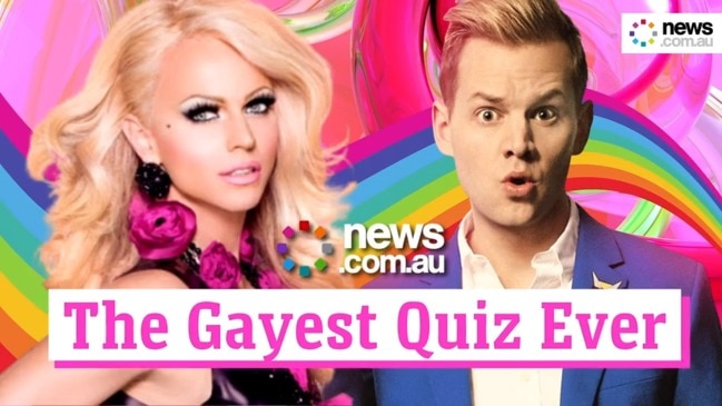 Joel Creasey and Courtney Act play 'the gayest quiz ever'