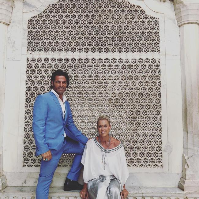 Mark and Lisa on their honeymoon in India