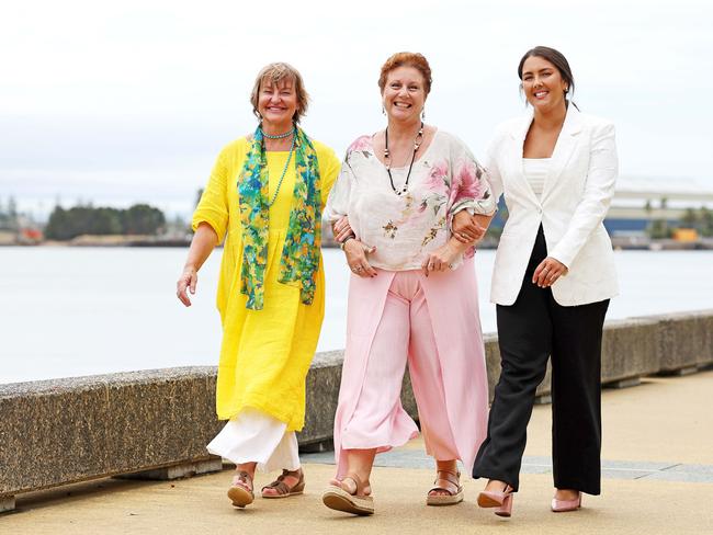 Kathleen Folbigg, her lawyer Rhannee Rego and her best friend and fierce advocate Tracy Chapman were extremely saddened to hear of Jane Hansen’s passing. Picture: Tim Hunter