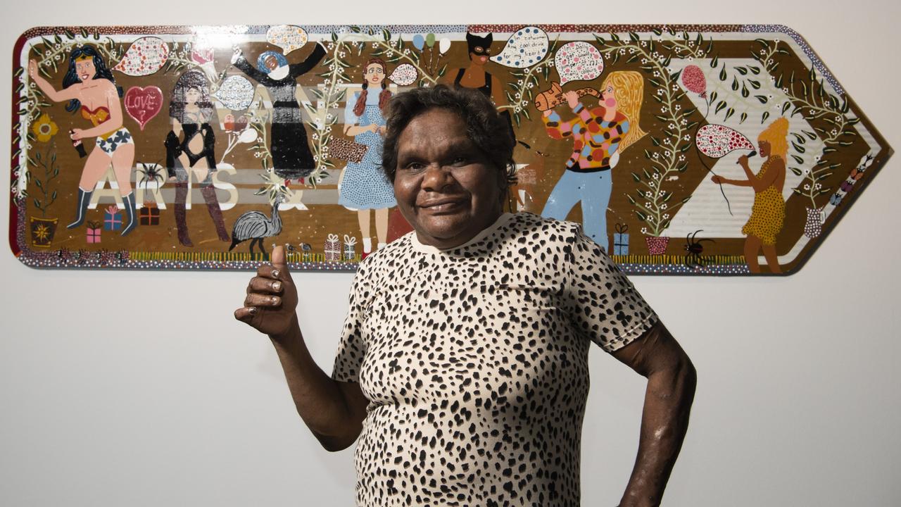 Kaylene Whiskey’s Seven Sisters wins painting prize at Telstra art