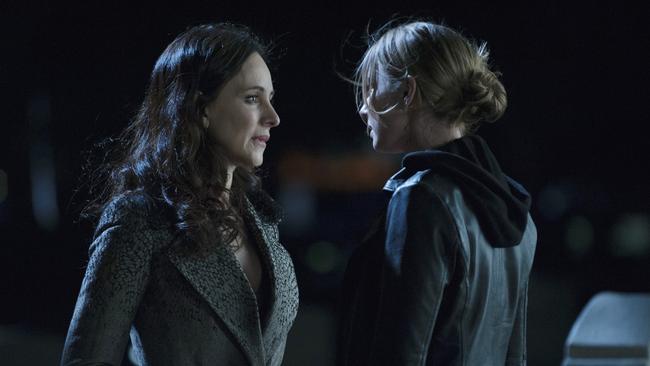 No love lost ... The enmity between VanCamp’s Emily and Madeleine Stowe’s Victoria is as strong as ever. Picture: Supplied