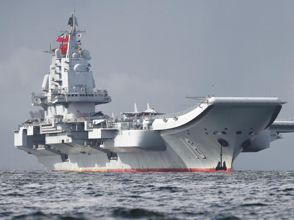 China's imposing Liaoning aircraft carrier has just been deployed in the South China Sea. Picture: Supplied