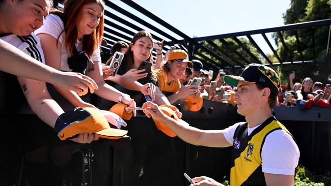 Oscar Piastri was a hit with the fans at Albert Park. Picture: AFP