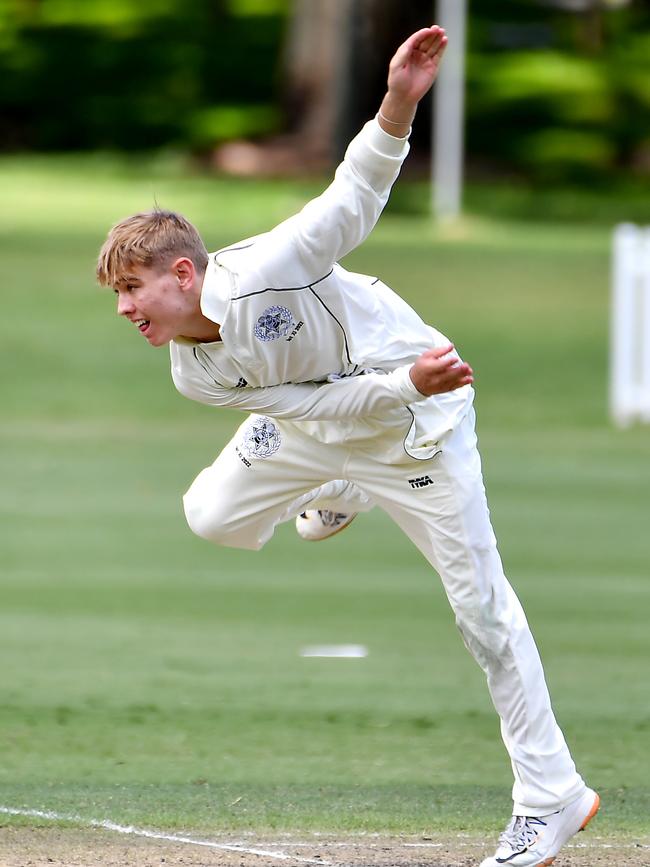 Brisbane Boys Colleger Sam Bell - a First XI cricketer and footballer. Picture, John Gass