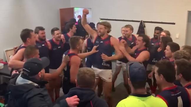 Freeling Football Club celebrating its A Grade win earlier this year.