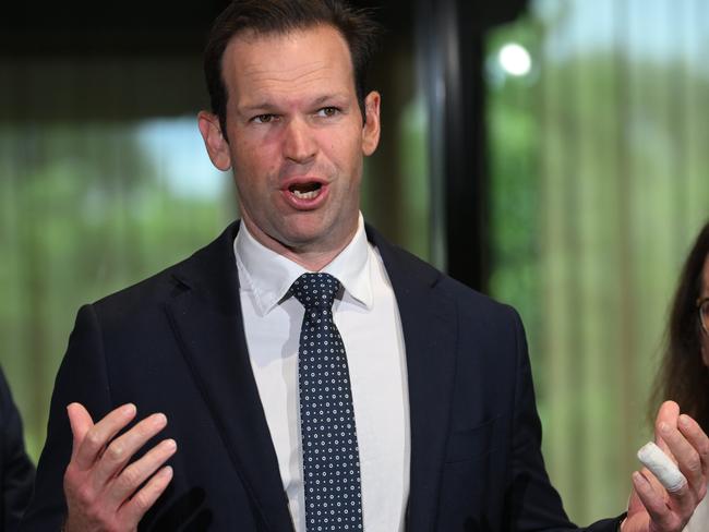 BRISBANE, AUSTRALIA - NewsWire Photos - APRIL 17, 2024.Liberal Senator Matt Canavan at a press conference during a hearing of the Senate Standing Committee on Rural and Regional Affairs and Transport in Brisbane. The committee discussed Australiaâs preparedness to host Commonwealth, Olympic and Paralympic Games.Picture: Dan Peled / NCA NewsWire