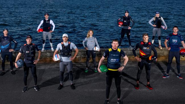 International sailors in Sydney for the SailGP event.