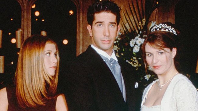 Friends character Ross Geller (David Schwimmer) dates a considerable number of women. He married three times and is divorced three times, with his tendency to marry and divorce being a running gag in the hit series.