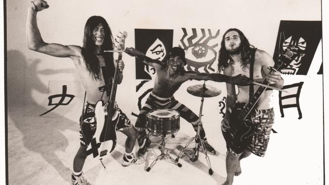 The Hard Ons band members Ray Ahn, Keish DeSilva and Peter 'Blackie' Black. Picture: Supplied