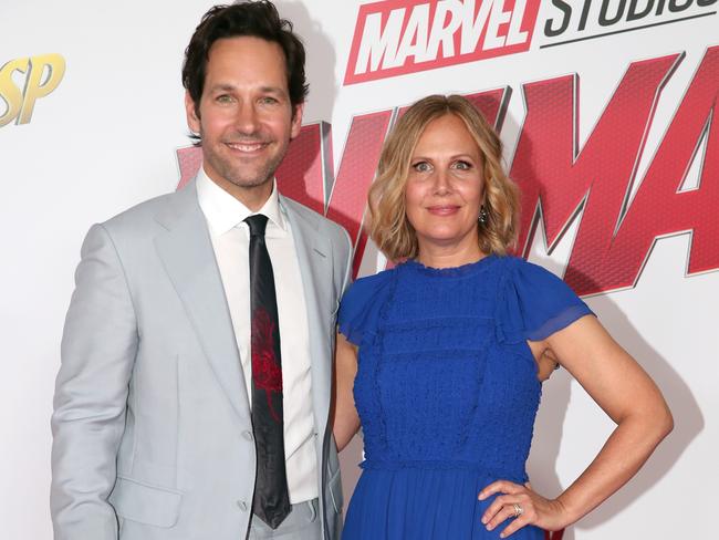 Paul Rudd and his wife Julie Yaeger at the LA premiere of Disney and Marvel's Ant-Man and the Wasp. Picture: Christopher Polk/Getty Images