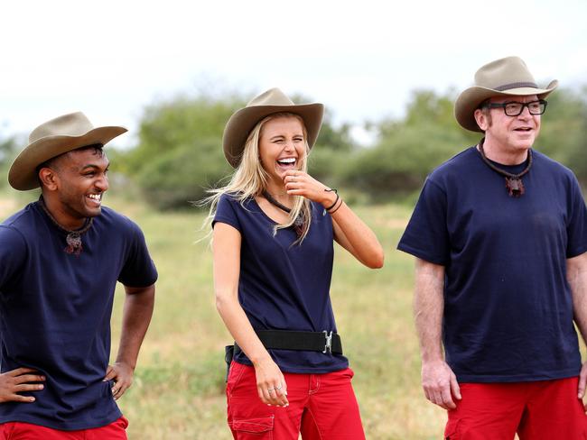Tom Arnold (far right) with fellow contestants Nazeem Hussain and Tegan Martin.