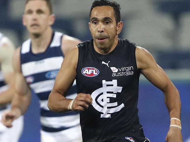 Eddie Betts inspired Carlton’s upset win against Geelong.