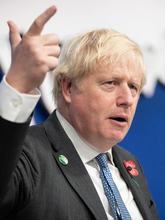 UK Prime Minister Boris Johnson flew from Rome in a private jet.