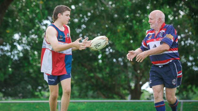 FLASHBACK– Dennis Bree with Hamish (12) back in 2021. Picture Glenn Campbell